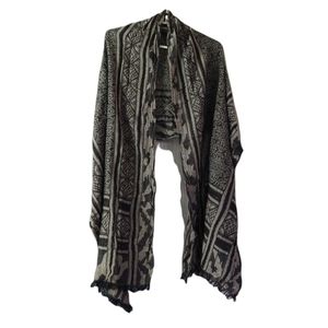 Chico's Wrap Scarf Black and Gray